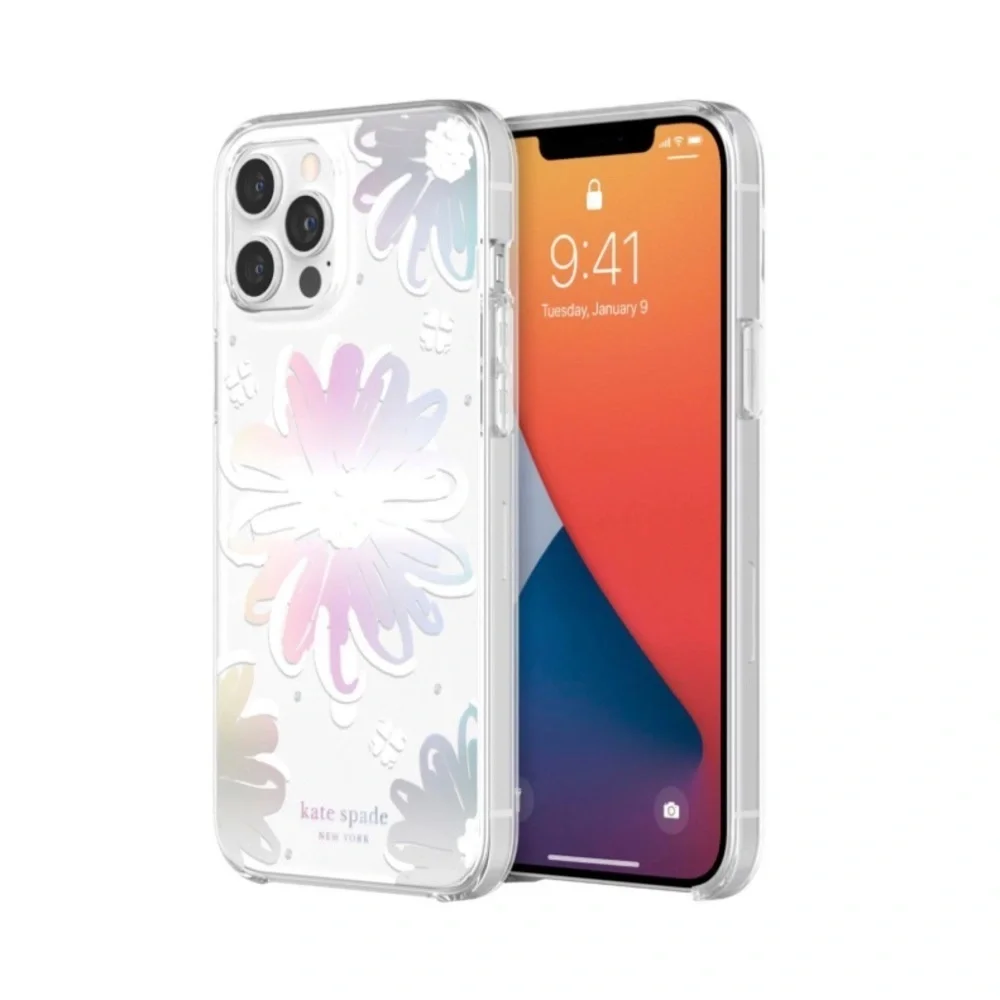 NEW IN BOX Kate Spade Case iPhone 6.1 (2021) Small Camera Daisy Iridescent